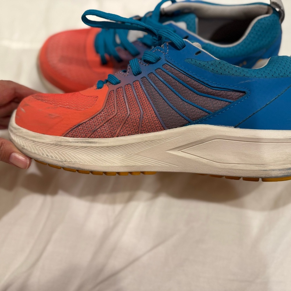 Wolverine Coral and Blue Bolt Durashocks Work Shoes - Picture 5 of 12